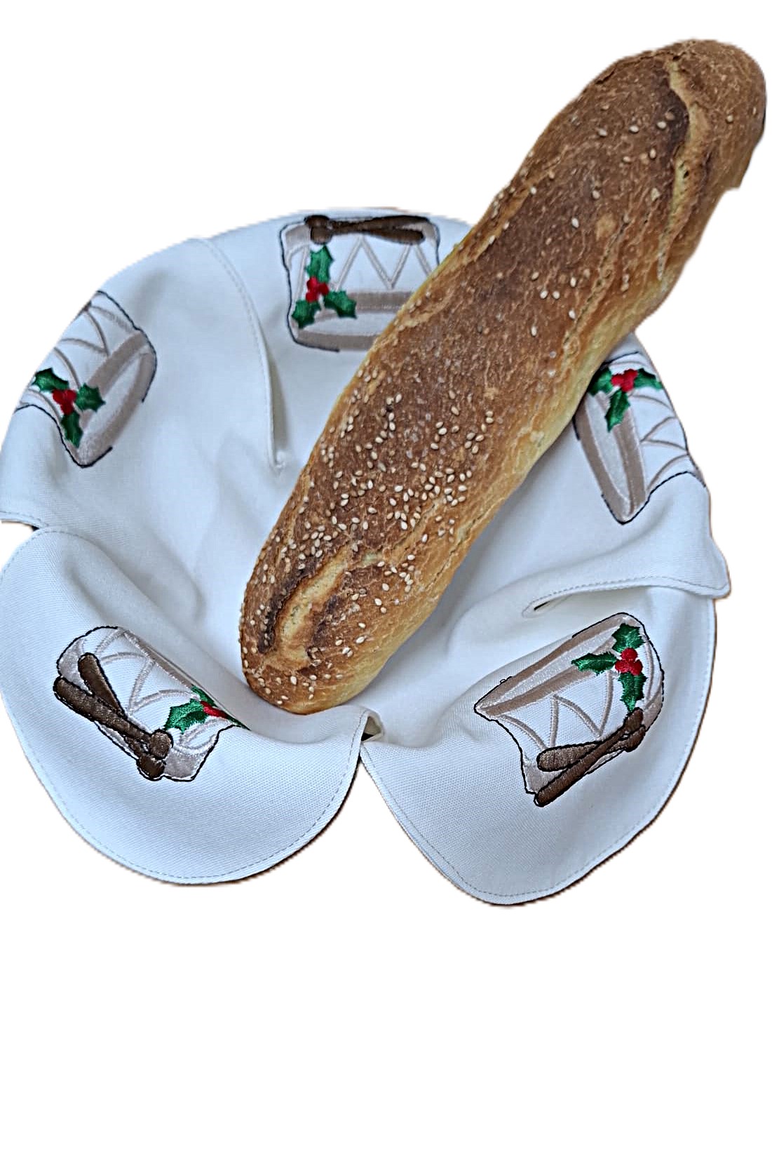 CESTINO-Copia.jpg Copri cestino pane natalizio con ricamo - immagine 1