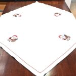 Tovaglia natalizia con ricamo babbo natale 90x90