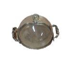 Vassoio metal con cloche in vetro